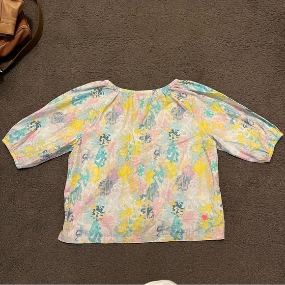 Kerri Rosenthal Colorful Art To Wear Blouse - Picture 4 of 6